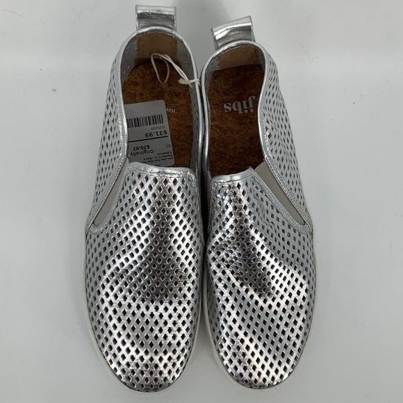 Jibs Size 11 Women 9 Men Mid Rise Silver Slip On Bootie Shoe $80 msrp J16-7 - Picture 5 of 7